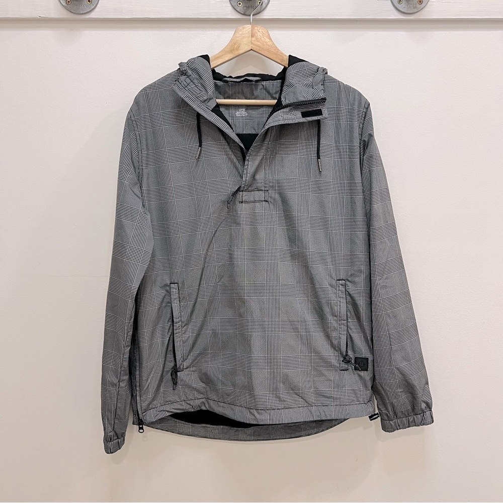 American Eagle Outfitters Plaid Waterproof Pullover Jacket Coat